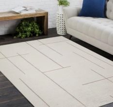 Rectangle Brint Abstract Wool Rug